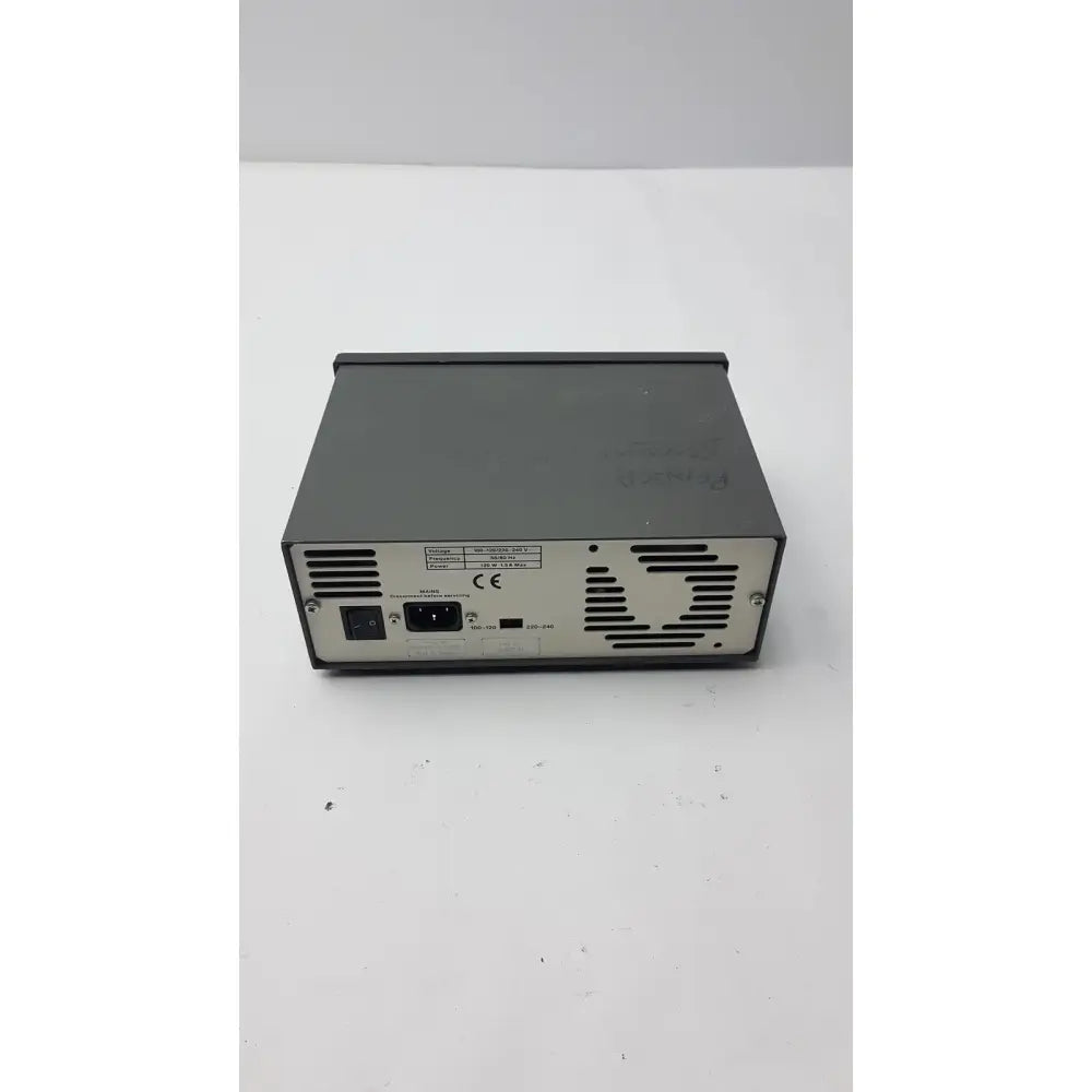 Gray metal amersham pharmaciia biotech power supply eps 301 with ventilation grilles and black ac input port back side view