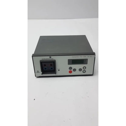 Gray metal amersham pharmaciia biotech power supply eps 301 with digital display and control buttons for electrophoresis