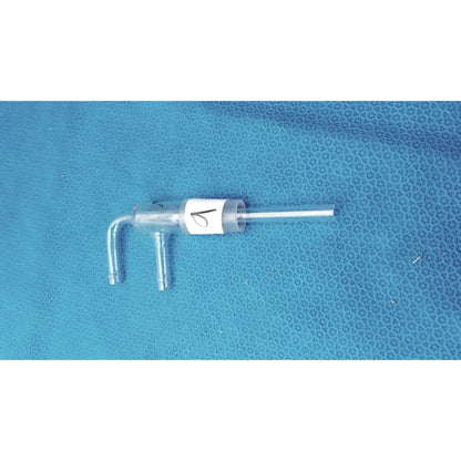 Reuse Medical Aminco 250mm Bent Glass Hose Inlet Adapter 24/29 Joint Vacuum Lab Connector Lab Flasks, second-hand product photo 1