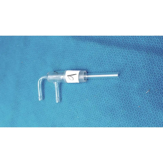 Reuse Medical Aminco 250mm Bent Glass Hose Inlet Adapter 24/29 Joint Vacuum Lab Connector Lab Flasks, second-hand product photo 1