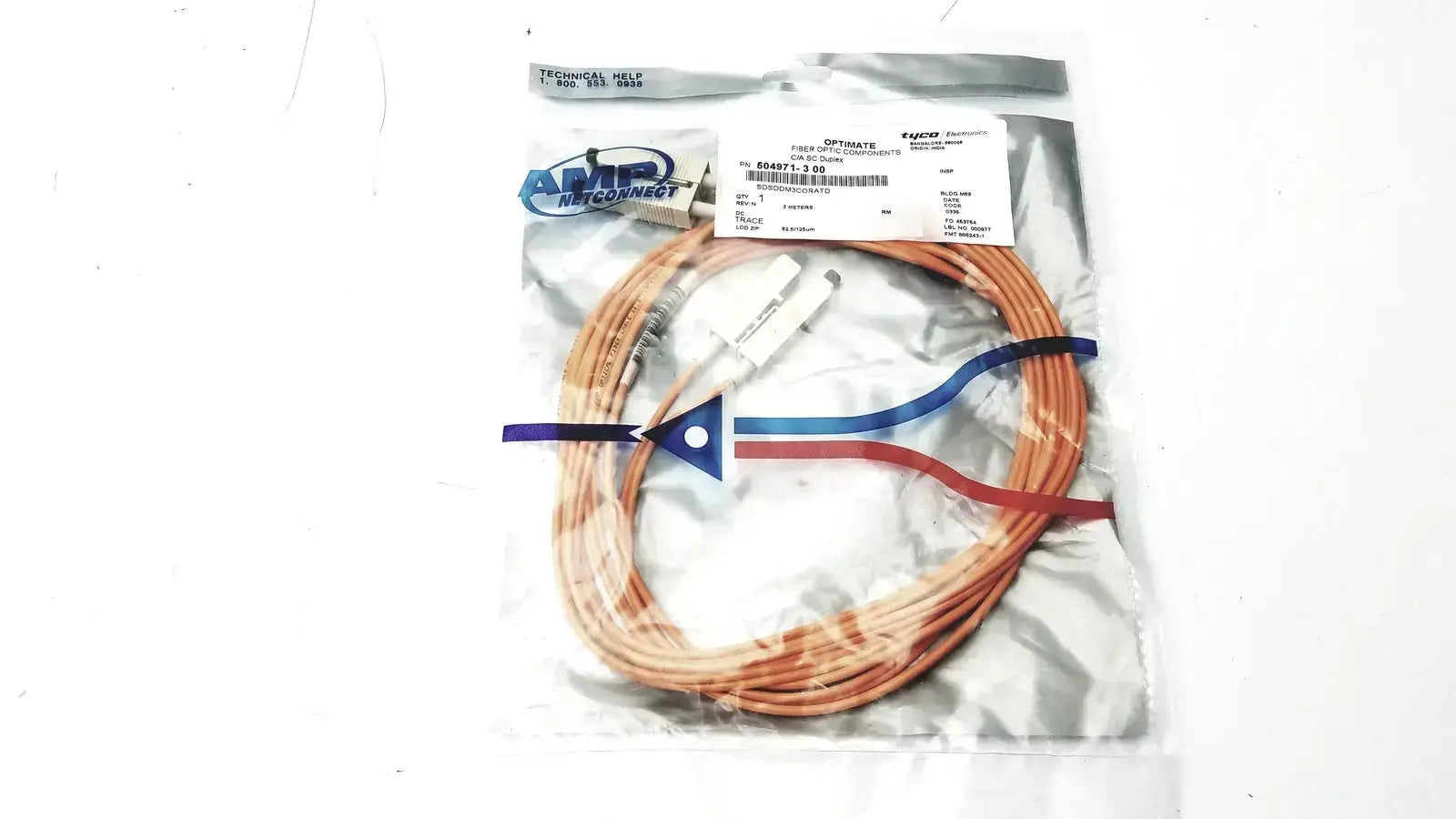 AMP Optimate Fiber Optic Components OF/A SC Duplex 504871-3-00 Fiber Optic Component, second-hand product photo 1