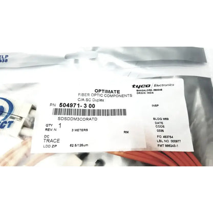 AMP Optimate Fiber Optic Components OF/A SC Duplex 504871-3-00 Fiber Optic Component, new product photo 2