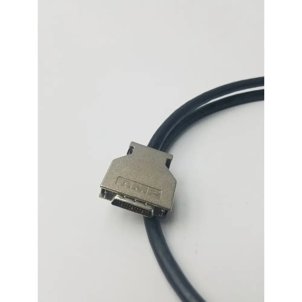 Silver-colored amp scsi cable with 26-pin vhdi connector and black cable for high-speed data transfer