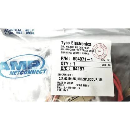 AMP Tyco Electronics Cable 504971-1 C/A,62.5/125, LDDZIP, SCDUP,1M Fiber Optic Cable, second-hand product photo 2