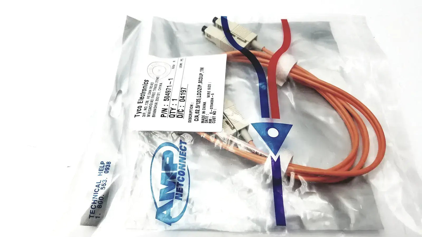 AMP Tyco Electronics Cable 504971-1 C/A,62.5/125, LDDZIP, SCDUP,1M Fiber Optic Cable, new product photo 5