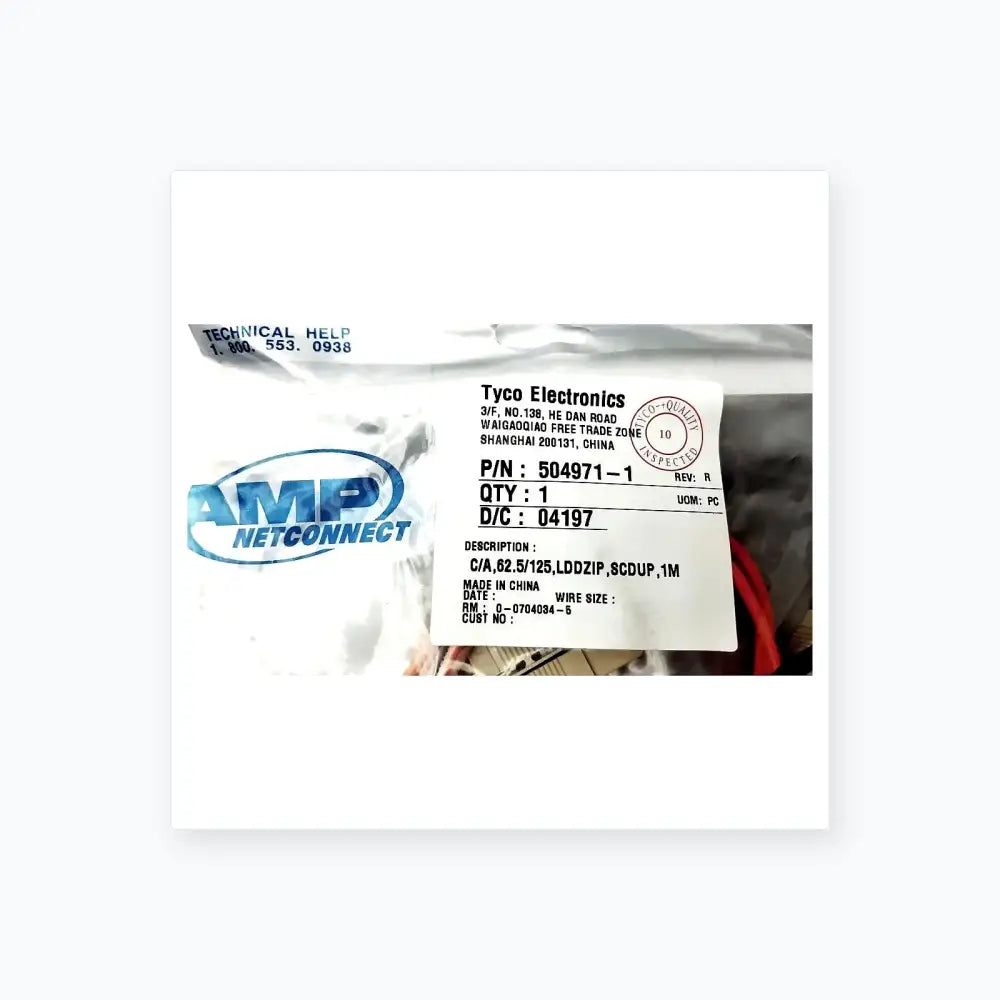 AMP Tyco Electronics Cable 504971-1 C/A,62.5/125, LDDZIP, SCDUP,1M Fiber Optic Cable, second-hand product photo 2