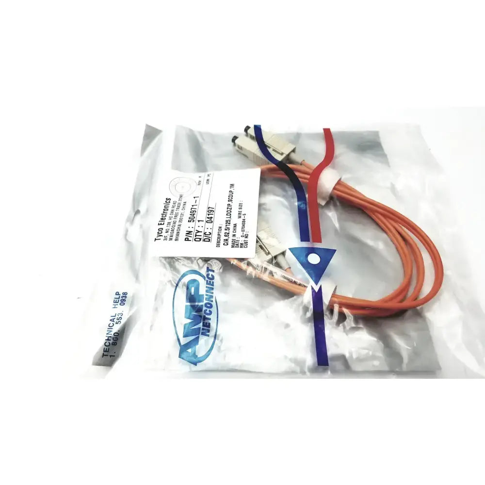 AMP Tyco Electronics Cable 504971-1 C/A,62.5/125, LDDZIP, SCDUP,1M Fiber Optic Cable, second-hand product photo 5