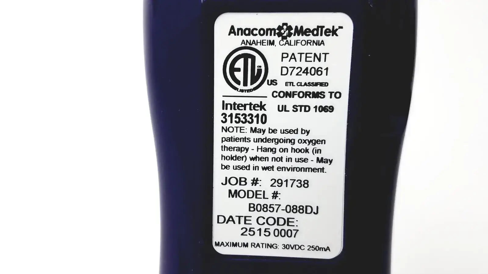 Anacom MedTek B0857-088DJ Getwell Network Nurse Call Remote Nurse Call Remote, second-hand product photo 9