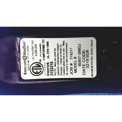 Anacom MedTek b0857-088dj pillow speaker remote with white label and black text on dark purple medical device