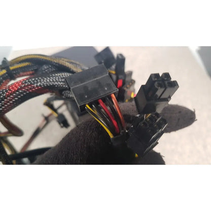 Black power supply cables with red yellow and black wires bundled together for antec truepower 550w black switching power supply