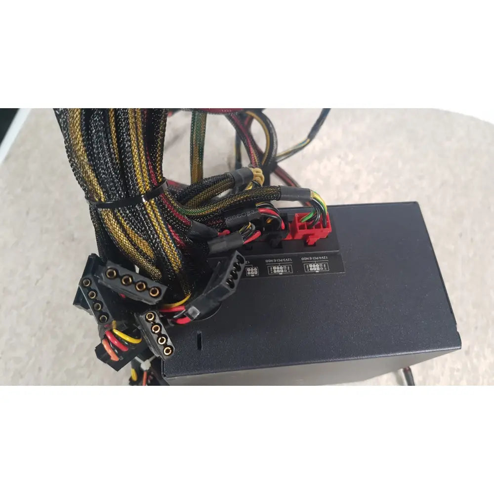 Antec TruePower 550W black switching power supply unit with colorful braided cables and red connectors