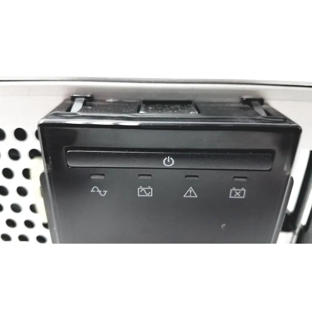 Black plastic car audio system panel with power button and indicators for schneider electric smart-ups smt1000rm2u