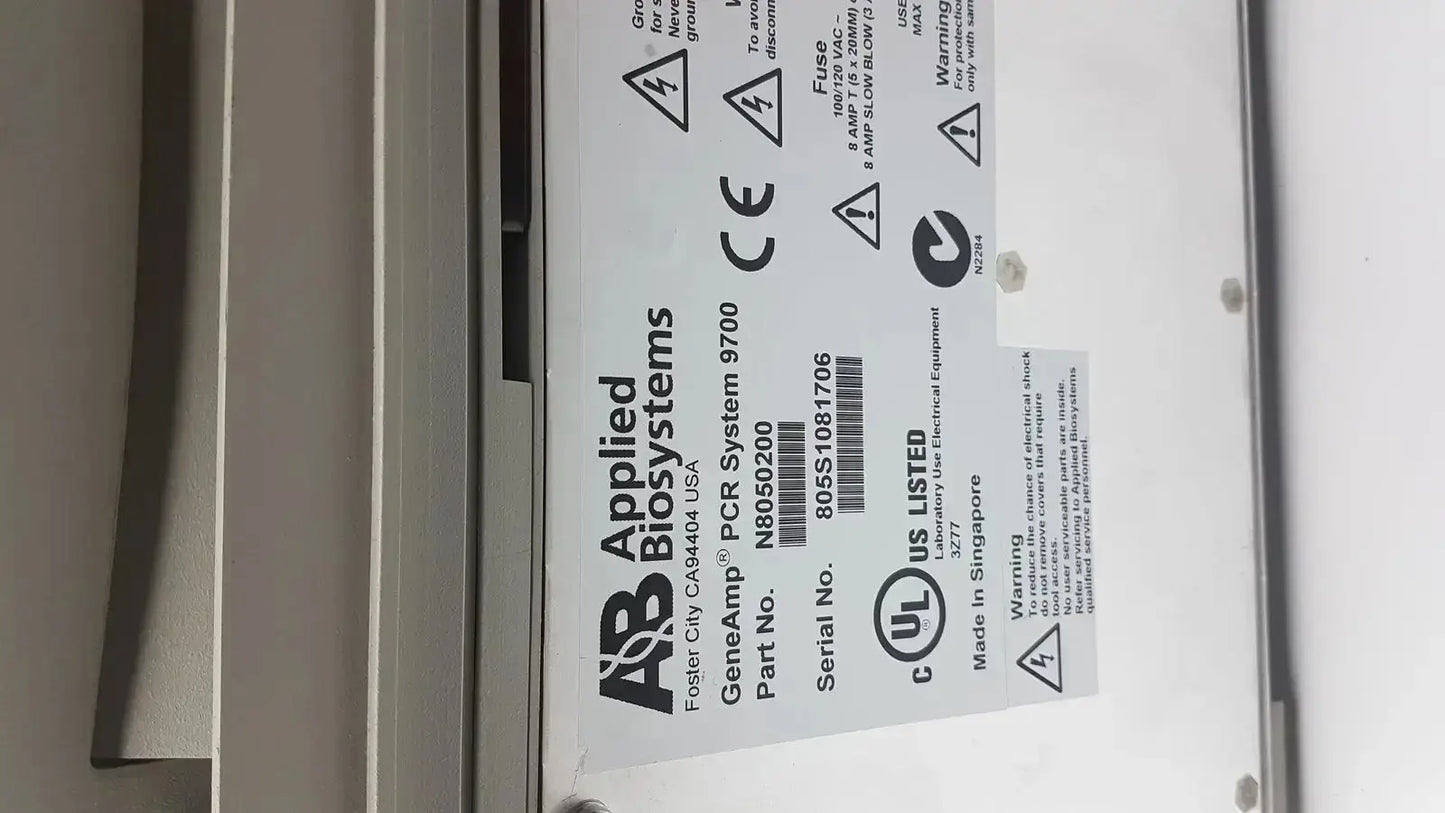 Applied Biosystem GeneAmp PCR System 9700 PCR Thermal Cycler, second-hand product photo 6