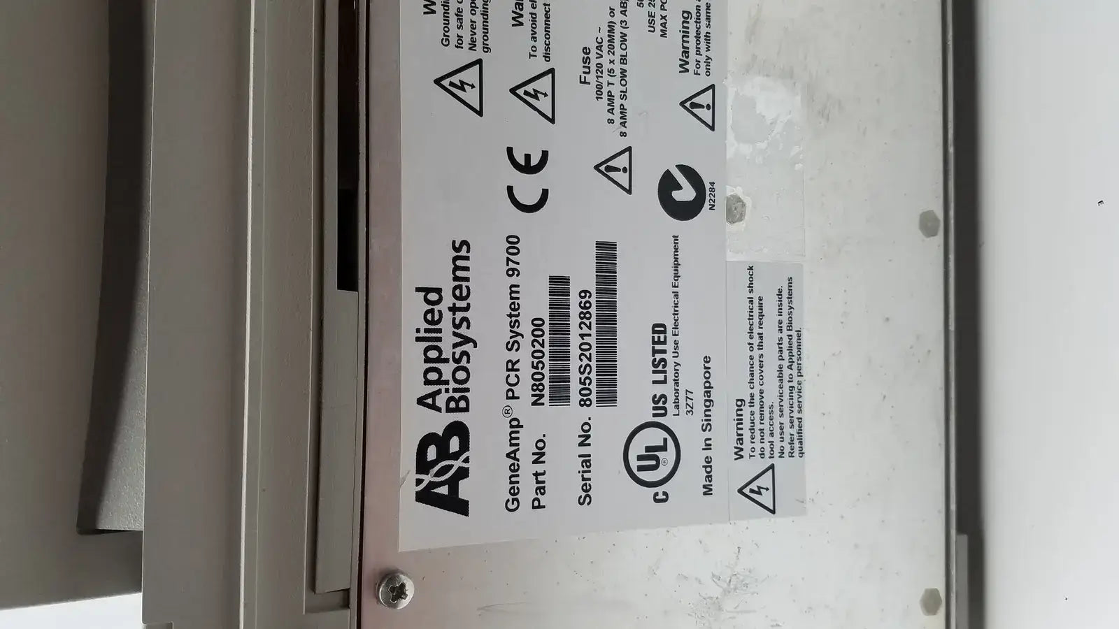 ABI Applied Biosystems 9700 GeneAmp PCR System PCR Thermal Cycler, second-hand product photo 11
