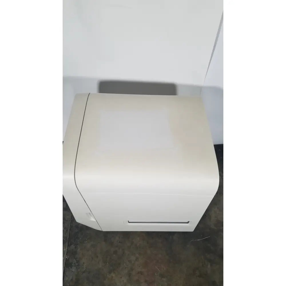 Cream-colored compact thermal printer with sleek plastic casing and rounded edges for applied biosystems quantstudio dx instrument