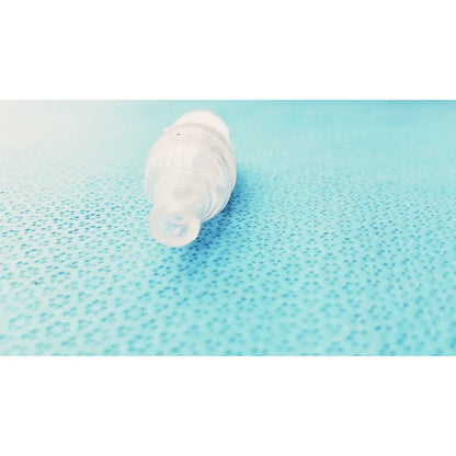 Transparent plastic aquarium air pump control valve with rounded bulbous end and textured grip for pump control valve 24/40
