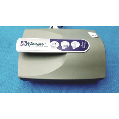 Gray plastic arizant healthcare ranger blood fluid warmer unit with white and purple ranger label model 245 at 41°C