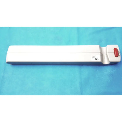 White plastic surgical instrument with red button, compatible with arjo huntleigh ab lead acid battery 24v rechargeable