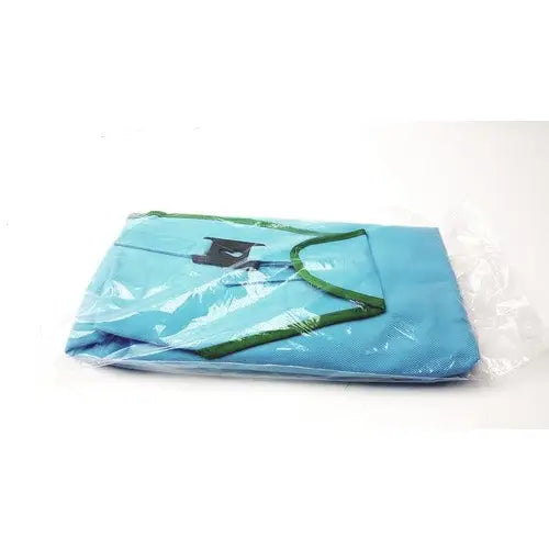 Light blue medical scrub top with green trim and black zipper detail for arjo patient lift sling passive clip heavy duty use
