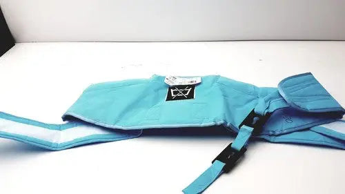 Turquoise arjohuntleigh active sling mfa3000 baby carrier with black adjustable straps and small brand logo patch