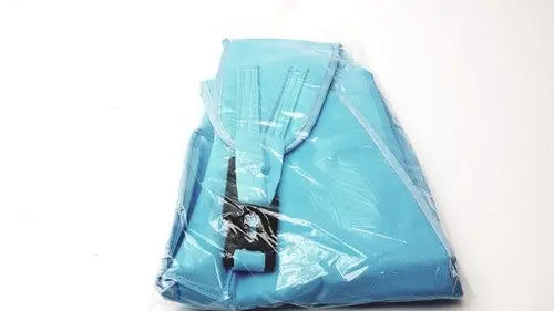 Light blue foldable beach umbrella with black handle and zipper closure for arjohuntleigh active sling mfa3000 200kg