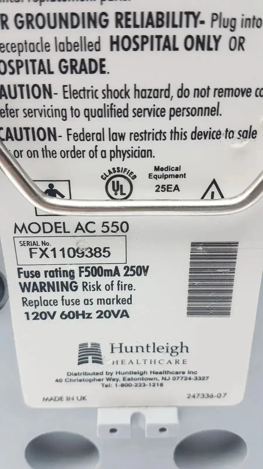 Arjohuntleigh Flowtron Excel Model AC 550 DVT Pump, second-hand product photo 9