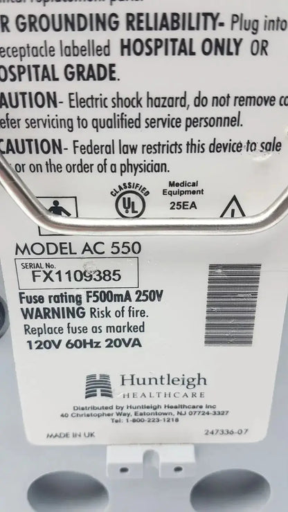 Arjohuntleigh Flowtron Excel Model AC 550 DVT Pump, second-hand product photo 9