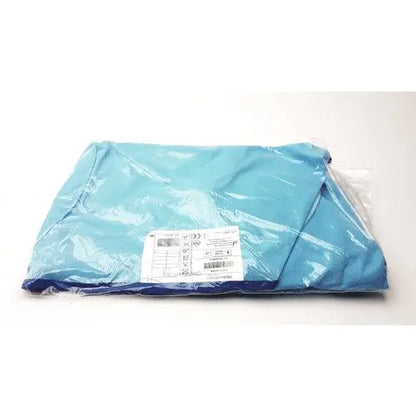 Light blue medical-grade fabric passive clip sling mfa1000m-l neatly folded in clear packaging clip sling 600lbs capacity