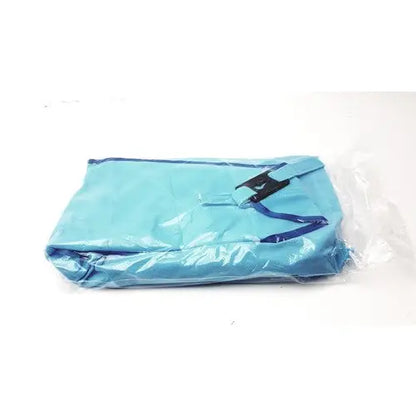 Light blue lightweight fabric passive clip sling mfa1000m-l with black zipper and reinforced stitching clip sling 600lbs