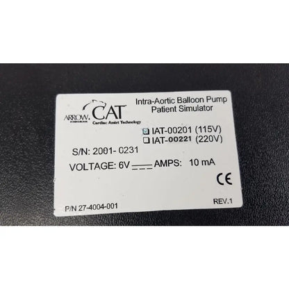 Arrow Cat Intra-Aortic Ballon Pump Patient Simulator Intra-Aortic Balloon Pump Patient Simulator, as-is (for parts) product photo 9