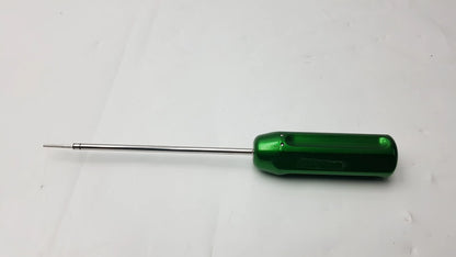 Arthrex ar-1386 hex cannulated screwdriver with green handle and metallic shaft for precision orthopedic use