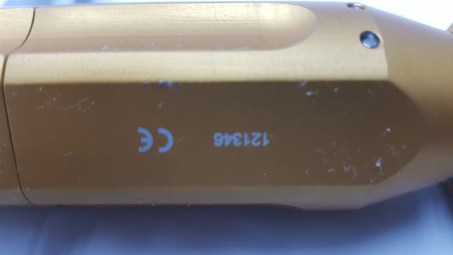 Gold-colored metallic arthrex ar-1415t tube harvester driver extractor with sleek oats chuck handle and ergonomic design