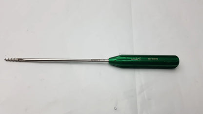 Arthrex ar-1920tb bio-corkscrew combo punch tap surgical instrument with green handle and metallic threaded tip