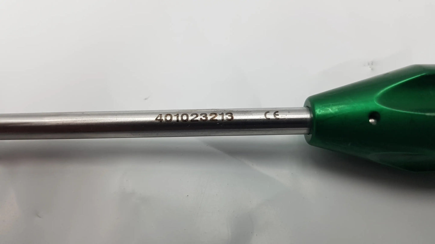 Arthrex ar-1920tb bio-corkscrew combo punch tap surgical instrument with green handle and stainless steel shaft