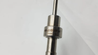 Silver metallic arthrex ar-2001bt tear drop handle fuel injector with engraved model ar-200bt and serial 14981030