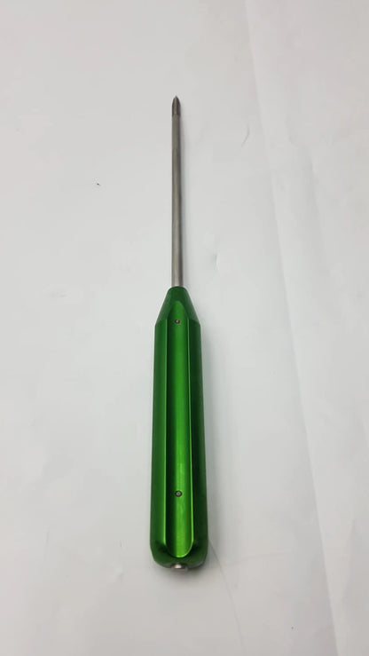 Green metallic arthrex ar-2324ptb punch tap with polished shaft and hexagonal handle for 4.75mm swivelock anchor systems