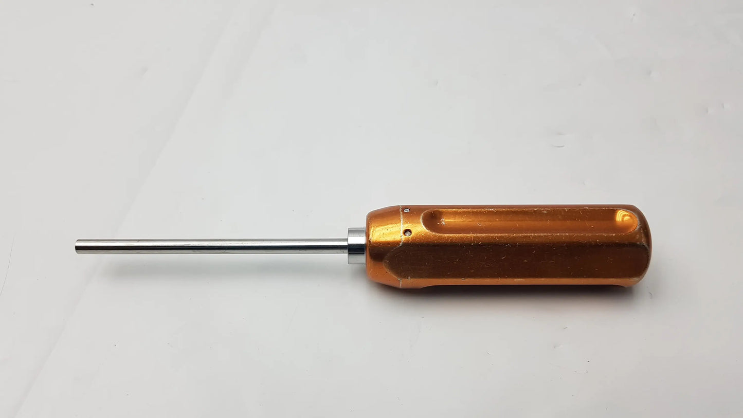 Arthrex ar-6563 reusable obturator surgical instrument with orange aluminum handle and slender metallic shaft