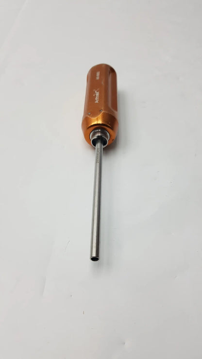Arthrex ar-6563 reusable obturator surgical instrument with orange aluminum handle and slender metallic shaft