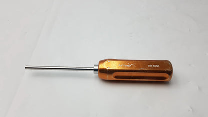 Arthrex ar-6563 reusable obturator surgical instrument with orange aluminum handle and silver metal shaft