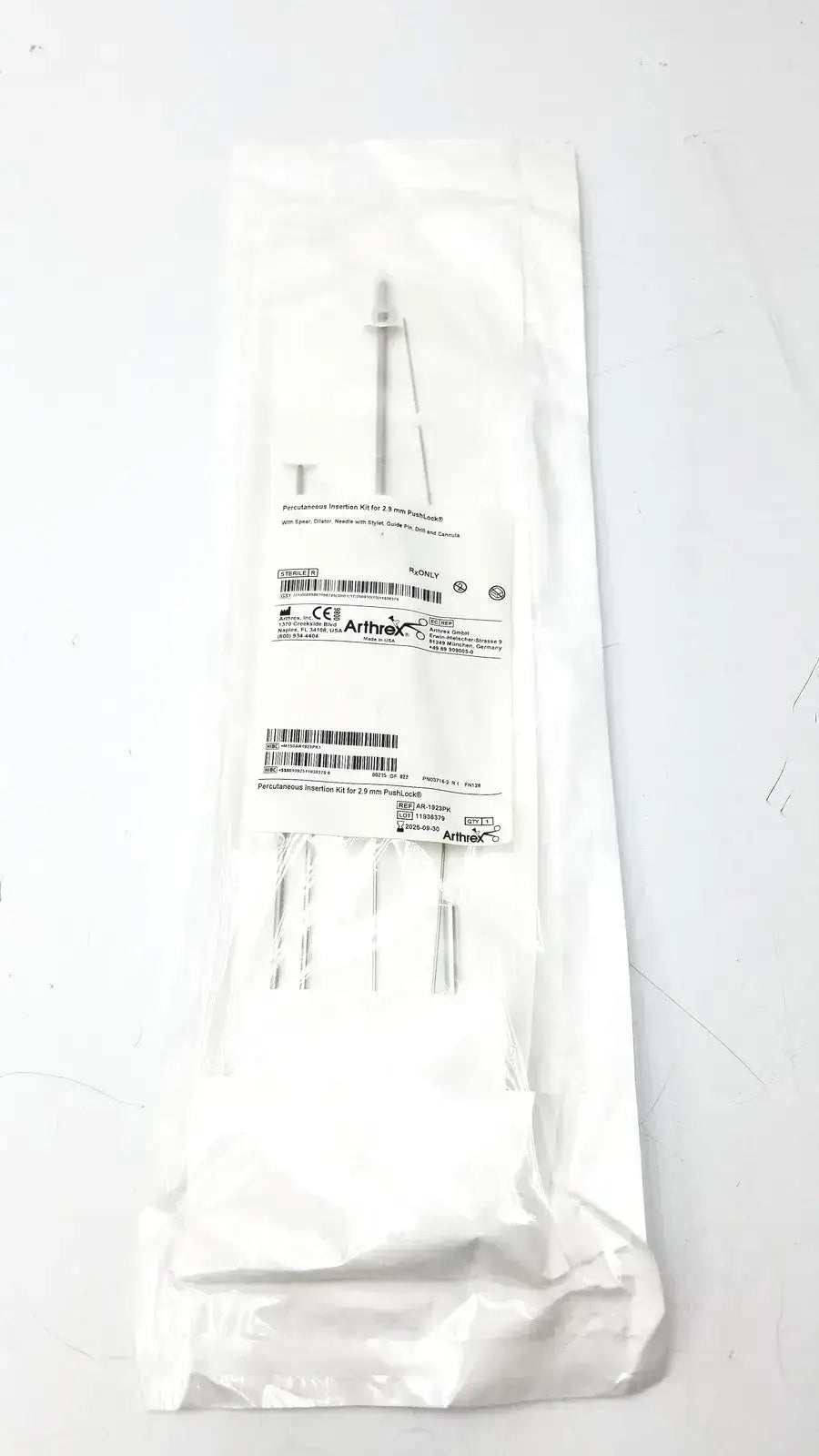 Arthrex REF AR-1923PK Kit for 2.9mm PushLock Surgical Implant Kit, second-hand product photo 1