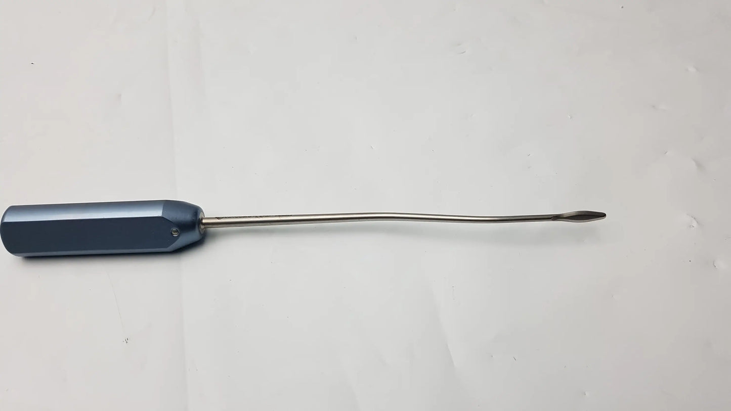 ArthroCare 22-4003 blue-handle surgical instrument with long slender metallic shaft and tapered tip precision surgical tool