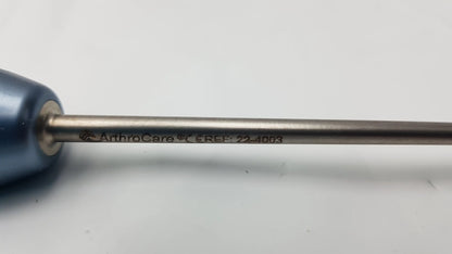 ArthroCare 22-4003 blue-handle precision surgical instrument with metallic shaft engraved with brand name and reference number
