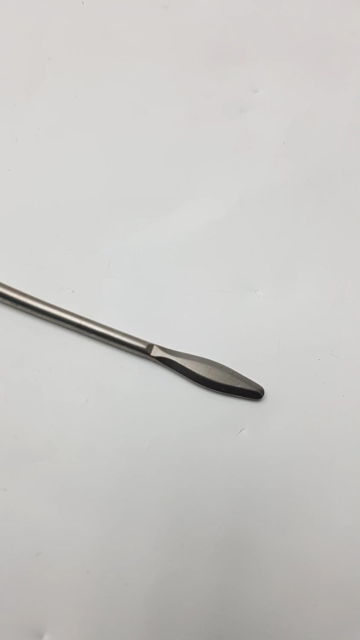 ArthroCare 22-4003 blue-handle precision surgical instrument with silver tapered metal drill bit for compatible surgical use