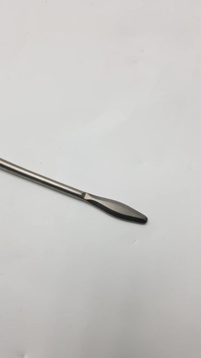 ArthroCare 22-4003 blue-handle precision surgical instrument with silver tapered metal drill bit for compatible surgical use
