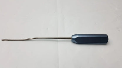 Arthrocare 22-4003 blue-handle surgical instrument with sleek dark gray hexagonal handle and precision curved tip