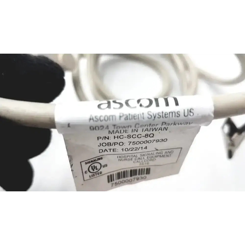 Ascom HC-SCC-8Q Patient Nurse Call Cord Nurse Call Cord, as-is (for parts) product photo 5