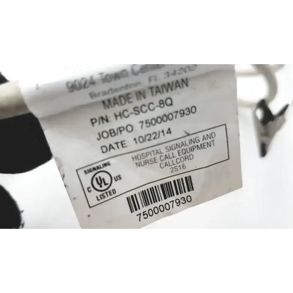 Ascom HC-SCC-8Q Patient Nurse Call Cord Nurse Call Cord, as-is (for parts) product photo 6