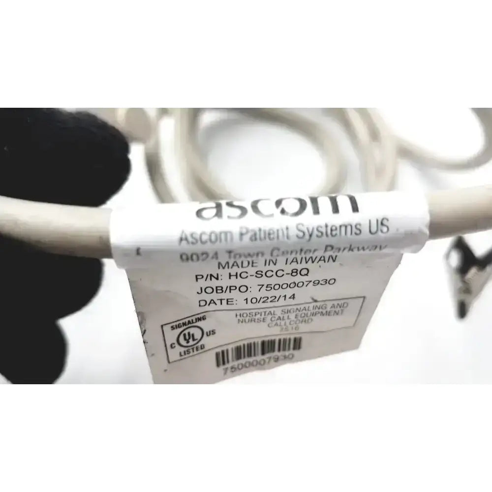 Ascom HC-SCC-8Q Patient Nurse Call Cord Nurse Call Cord, as-is (for parts) product photo 5