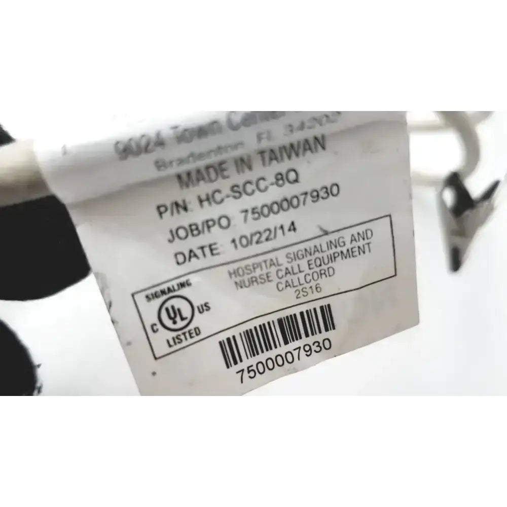 Ascom HC-SCC-8Q Patient Nurse Call Cord Nurse Call Cord, as-is (for parts) product photo 6