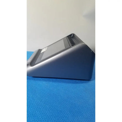 Gray metallic asp sterrad velocity barcode scanner reader with touchscreen and circular ports along the top edge